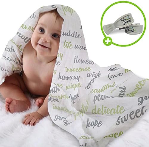 Perfect Gift Set for New Moms: Swaddle/ Nursing Blanket 2 Pack—100% Cotton 47" x 47" Large &amp; Soft, Light &amp; Breathable, Unisex Muslin Swaddle Blankets for Easy Swaddling + 2 Stroller Clips