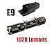 PowerTac E9 1020 Lumen LED Flashlight Side Button on Tail Cap Dual Switches with LegionArms Clip-on Kydex Holster