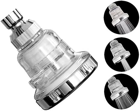 Shower Head, Rainfall Purifies Water by Removing Chlorine 3 Settings Massage Shower Head Filter Prevents Hair and Skin Dryness with Wall-Mounted High Pressure Fixed Showerhead for Bathroom