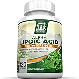BRI Nutrition Alpha Lipoic Acid 250mg 120 Count Vegetable Cellulose Capsules - Universal Antioxidant High Potency - 240 Servings