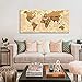 youkuart World Map Canvas Wall Art for Home Decor Map of The World Posters Prints Painting Modern Artwork Wooden Framed Maps Office Wall Decor Ready to Hang