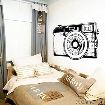Amazon.com: Wall Sayings Vinyl Lettering Retro Camera (M