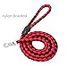 Beker Dog Leash Harness Collar Set,Durable Nylon Braided Leash No Pulling Adjustable Harness Soft Padded Collar for Small Dog/Puppy/Cat Red-Black(Pack of 3)