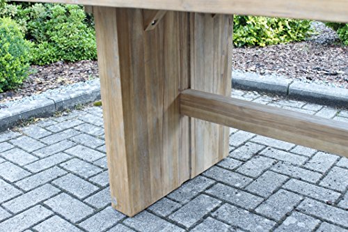 Teak GARTENTISCH Tyrell 240x100 Teakholz antik massiv Tisch Tafel Gartenmöbel – Bild 7