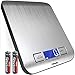 MUELLER Digital Kitchen Mechanical Scale, 30% Greater Accuracy Quad Transducer, Multi-Function Back-Lit LCD, Stainless Steel, 11 lbs, 5 kg (Batteries Included)