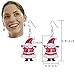 Zhenhui Set of 4 Pairs Silver Tone Christmas Dangle Earrings Set for Women Girls with Red Wreath Santa Claus Stockings White Snowman Xmas Thanksgiving Themed Gift