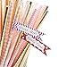 LoveS 150 Pack Biodegradable Paper Straw for Birthdays, Weddings, Baby Showers, Celebrations and Parties (Pink)