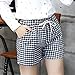 FULNEW Women's Elastic Waist Drawstring Jersey Linen Shorts with Pocket Walking Lounge Cotton Short Pants US 0-18
