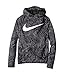 Nike Therma Boys Printed Training Fleece Hoodie Pullover (m) Black