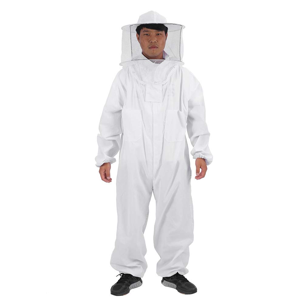 Zerodis Beekeeping Suit Beekeeping Protective Equipment Bee Keeping Full Body Cloth with Veil Hood Total Protection for Professional & Beginner Beekeepers(XXL)