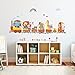 DECOWALL DA-1406A Animal Trains Kids Wall Stickers Wall Decals Peel and Stick Removable Wall Stickers for Kids Nursery Bedroom Living Room décor