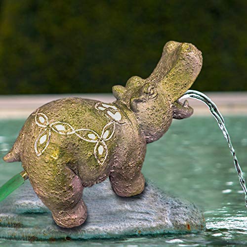 TOTAL POND A16541 TotalPond Hippo Pond Fountain Spitter, Green