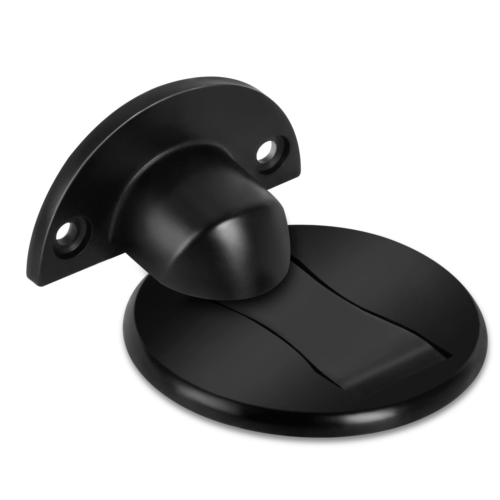 Gudui Magnetic Door Stopper, Invisible, Nickel, No Drill, Stainless Steel, Black, 1 Pack