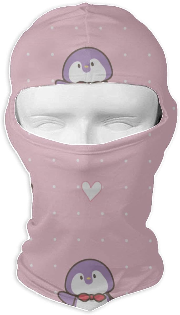 Construction Balaclava Pattern Cute Cartoon Penguin Heart Bandana