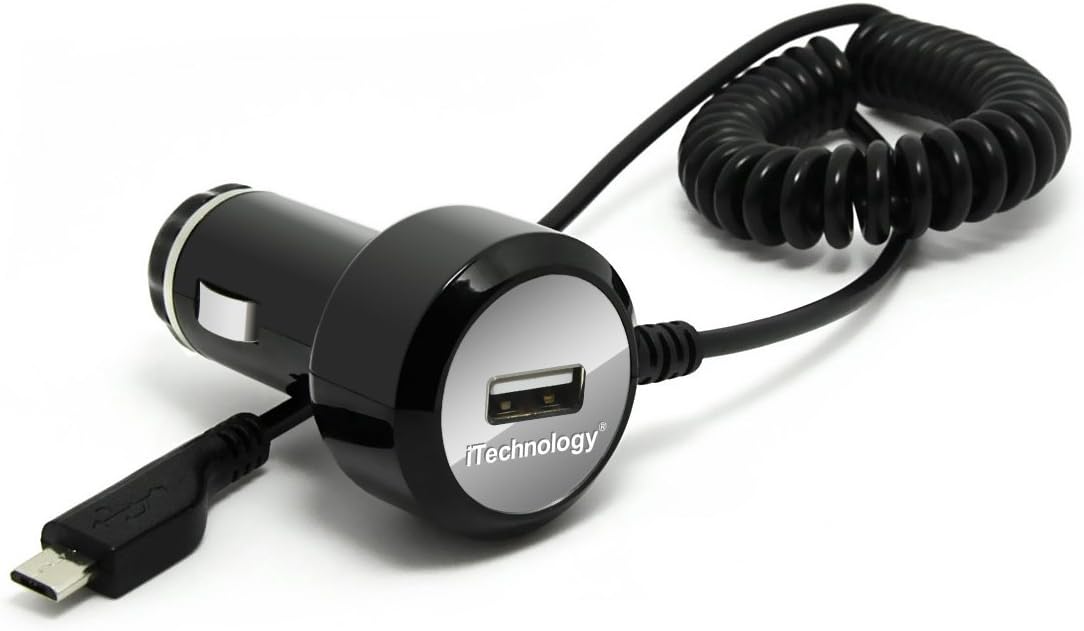 iTechnology Rapid 3.1A USB Car Charger with Micro USB Charging Cable For Samsung Galaxy S3/ S4/S5 Note 3/4, ,Huawei,HTC One Motorola Droid Razr Maxx, Moto X, LG G4, DNA,GPS, Android Tablet PC, Vehicle USB charger with coiled micro USB charging cable max length:1.0meter(3ft) Black Color