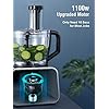 Decen-Food-Processor-Multifunctional-1100W-Blender-Food-Processor-with-3-Speed-Setting-and-LED-Indicator-35L-Bowl-Chopping-Mincing-Pureeing-Slicing-Shredding-and-Kneading-Silver Decen Food Processor Multifunctional, 1100W Blender Food Processor with 3 Speed Setting and LED Indicator, 3.5L Bowl( Chopping, Mincing, Pureeing, Slicing, Shredding and Kneading ), Silver