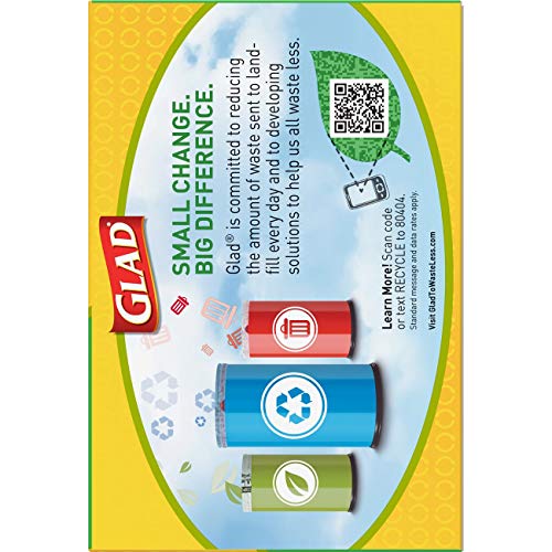 Glad Tall Kitchen Drawstring Recycling Bags 13 Gallon Blue Trash Bag