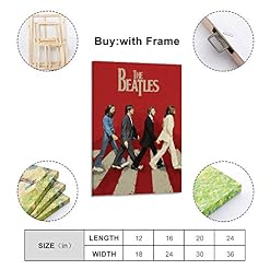 XYDQ Poster sur toile The Beatles – Art mural – Décoration de chambre de famille moderne – 50 x 75 cm - Les Beatles, Paul McCartney, John Lennon, RIngo Starr, George Harrison XYDQ Poster sur toile The Beatles - Art mural - Décoration de chambre de famille moderne - 50 x 75 cm – Image 2