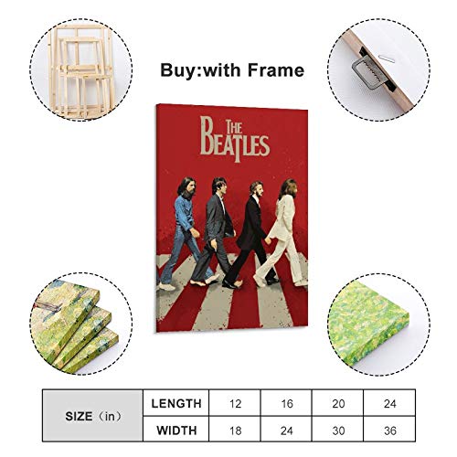 XYDQ Poster sur toile The Beatles – Art mural – Décoration de chambre de famille moderne – 50 x 75 cm - Les Beatles, Paul McCartney, John Lennon, RIngo Starr, George Harrison XYDQ Poster sur toile The Beatles - Art mural - Décoration de chambre de famille moderne - 50 x 75 cm – Image 3