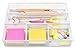 EasyPAG Mesh 3 Slot Collection Desk Drawer Organizer Accessories Tray,White