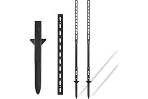 51 Inch Yard Sign Stakes, Aluminum Sign Post with Holes, Garden Holder for Outdoor Lawn Ground Parking (Black-2 Pack)