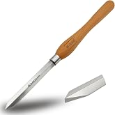 UF-SHARP Diamond Parting Tool for Wood Lathe 3/16 inch Thick, M2 Cryo HSS Wood Turning Tools with Beech Wood Handle