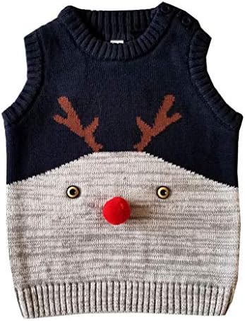 Lanhui Baby Vest Christmas Fawn Sweater Waistcoat Kids Girl Boy Winter 2020 Newe Deer Sweater Knitted Warm Vest
