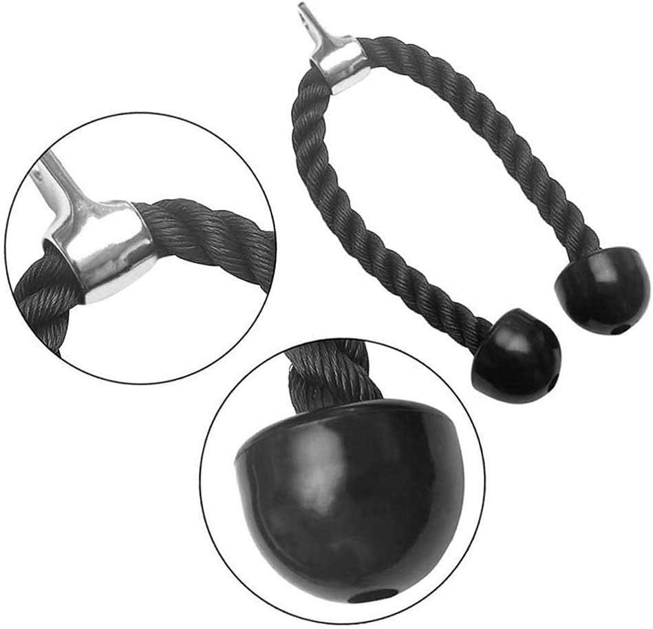 TOMYEER Tricep Bicep Rope Different Sizes, Black - Image 5