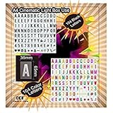 208 black and color letters ~number ~symbols for your A4 cinematic lightbox