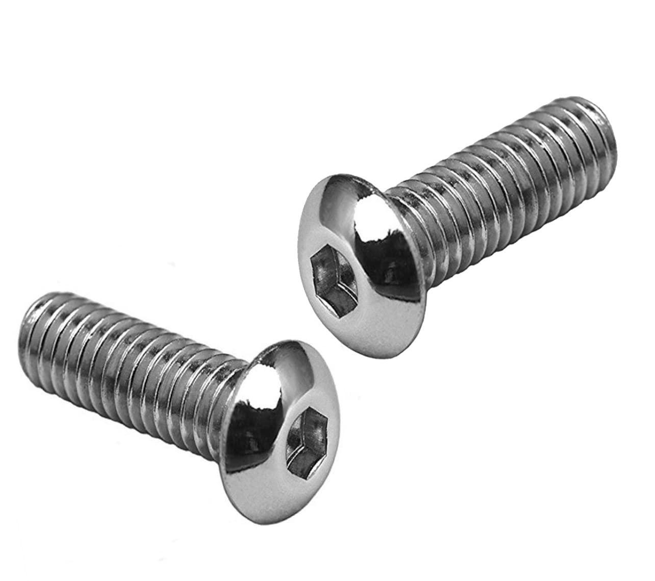 M8 (8mm x 30mm) Hex Socket Button Head Screws - A2 Grade Stainless Steel (Pack of 10)
