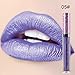 Anself 6Pcs BlingBling Lipstick Waterproof Moisturizing Glitter Pigment Nude Metallic Long Lasting Lip Gloss Smooth Raspberry 6 Colors