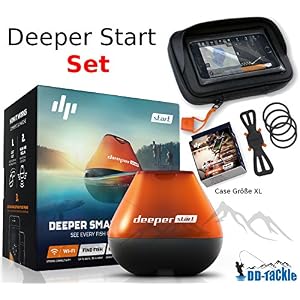 Deeper Sonar Start + Support Smartphone Wifi + Boîtier Xl – Sondeur/détecteur Poissons Pour Pêcheurs