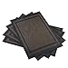 ARTAND Placemats Set of 6, Woven Placemats for Dining Table, Boho Decor Plastic Table Place Mats, Vinyl Table Mats for Indoor Outdoor Black Gold Frames