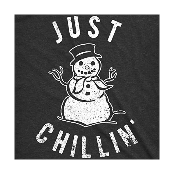 Mens Just Chillin Snowman T Shirt Hilarious Saying Funny Christmas Novelty Guys - Image 3