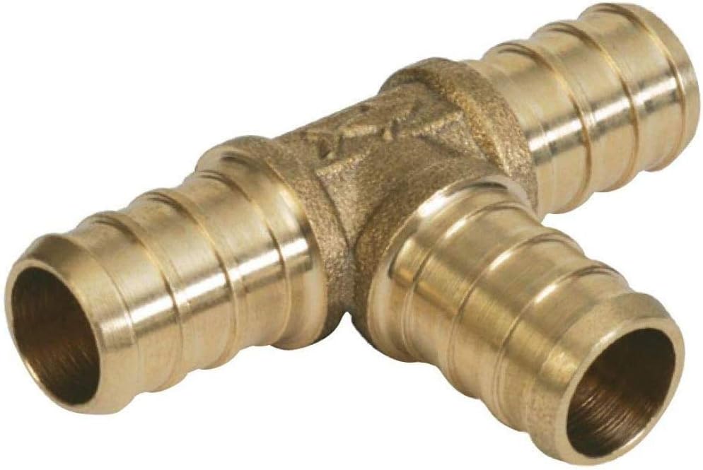 SharkBite UC366LFA Barb Tee, Brass