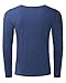 MODCHOK Men's Slim Fit T Shirt Tee Long Sleeve V Neck Shirts Undershirt Tops Small 1-blue