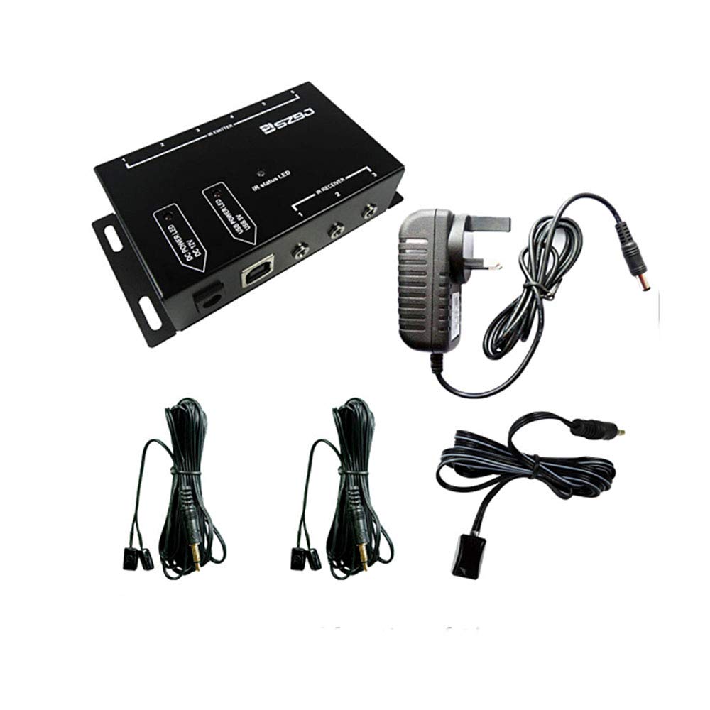 SZBJ IR Repeater, IR Extender,IR Repeater Infrared Remote 1 Receiver 4 Emitters Control Kit BJ104 โ image 1