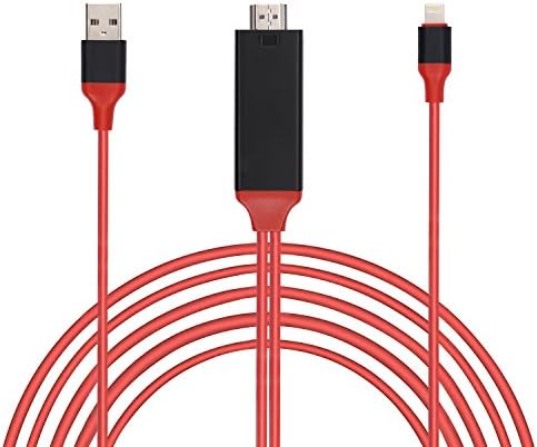 Lightning to HDMI Cable, ITANDA Lightning Digital AV to HDMI 1080P Cable Adaptor Connector for iPhone 7 Plus 6s Plus 6 Plus 5 5c 5s SE, iPad Air/Mini/Pro, iPod Touch 5th/6th