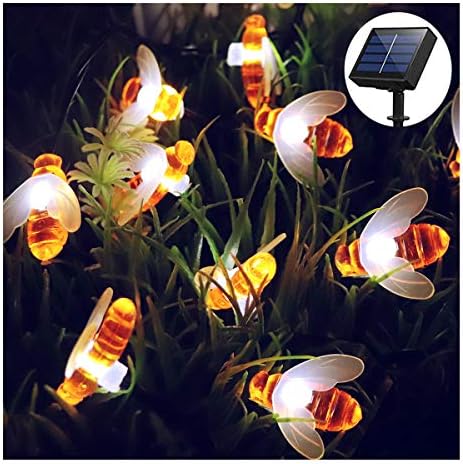 Solar String Light,30 LEDs Outdoor LED Solar Powered Fairy String Lights Waterproof Solar Decoration Honeybee Lights for Christmas, Garden, Patio,Yard,Walkway,Driveway(Warm White)