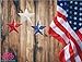 Country Americana 8 Inch Size 3D Metal Stars for Wall, Door, Window and Barn Decor | Set of 3 Red, White and Blue for 4th of July or Patriotic Celebration