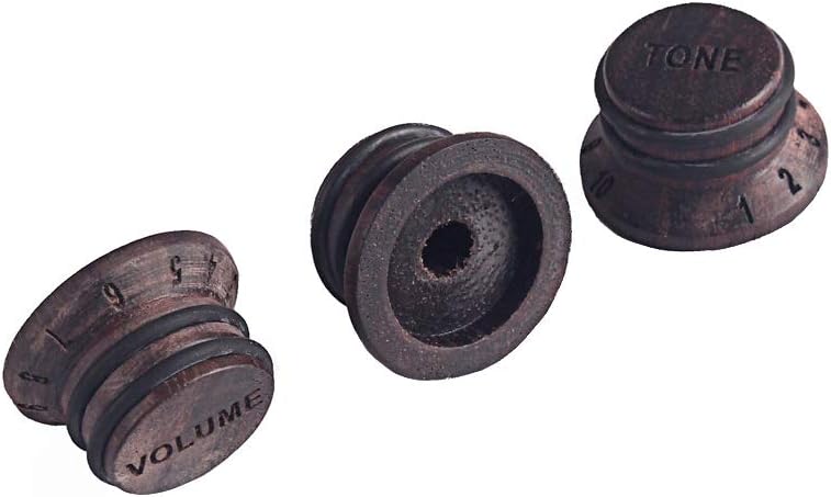 Alnicov 3 Pcs Guitar Speed Control Knobs For Guitar Bass Parts Volume Tone Knobs Top Hat,Rosewood - Image 5