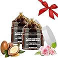 Black Soap With Argan And Rose, 7 Fl Oz Zawina Morocco Black Beldi Soap, Zawina Moroccan Black Soap, Zawina Morocco Body Scrub, Zawina Morocco Exfoliating Soap (2pcs)