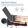 VOXON-Laptop-and-Notebook-Cooling-Pad-With-6-Fans-at-1400-RPM-and-Red-LED-Laptop-Cooler-fits-up-tp-19 VOXON Laptop and Notebook Cooling Pad, Gaming Laptop Stand, 65CMF, With 6 Fans at 1400 RPM, 12 Red LED Laptop Cooler…