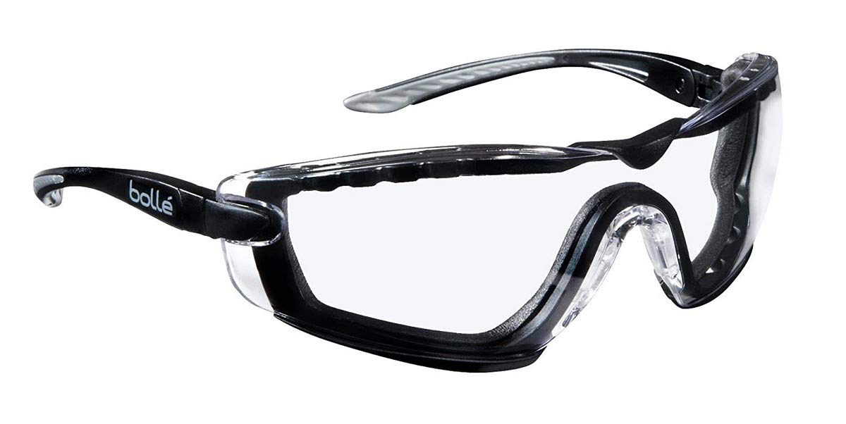 Bollé COBFTPSI One Size "Cobra" Safety Spectacles with Foam Edge and Temples - Black