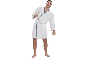 DANLOIS Christmas Vacation Cousin Eddie Robe - White Robe and Belt from National Lampoons Christmas Vacation for Halloween Christmas Costume Cosplay Set