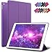 iPad Mini 4 case, ROARTZ Purple Slim Fit Smart Rubber Coated Folio Case Hard Cover Light-Weight Auto Wake/Sleep for Apple iPad Mini 4th Generation Model A1538/A1550 Retina Display