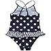 FEESHOW Toddler Baby Girls' One Piece Swimsuit Polka Dot Swimwear Bathing Suit
