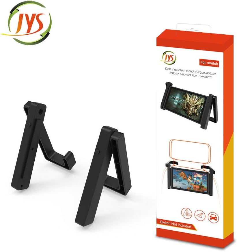 Stand for Nintendo Switch, Holder for Nintendo Switch and Switch Car Mount - Black ( 2 in 1)