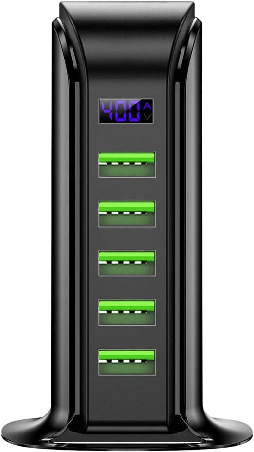 5 Port USB Charging Station Desktop Charger Hub Adapter Tower UK for Office Car