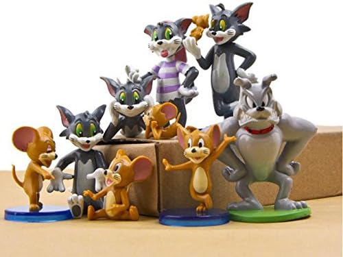 AZUM Tom And Jerry Figure Cartoon Cat &amp; Mouse Toys Set of 9pcs Cute Anime Child Gift